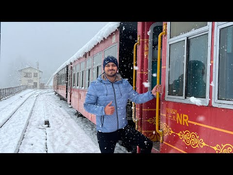 Shimla-Kalka Toy Train Journey in Heavy Snowfall 🌨