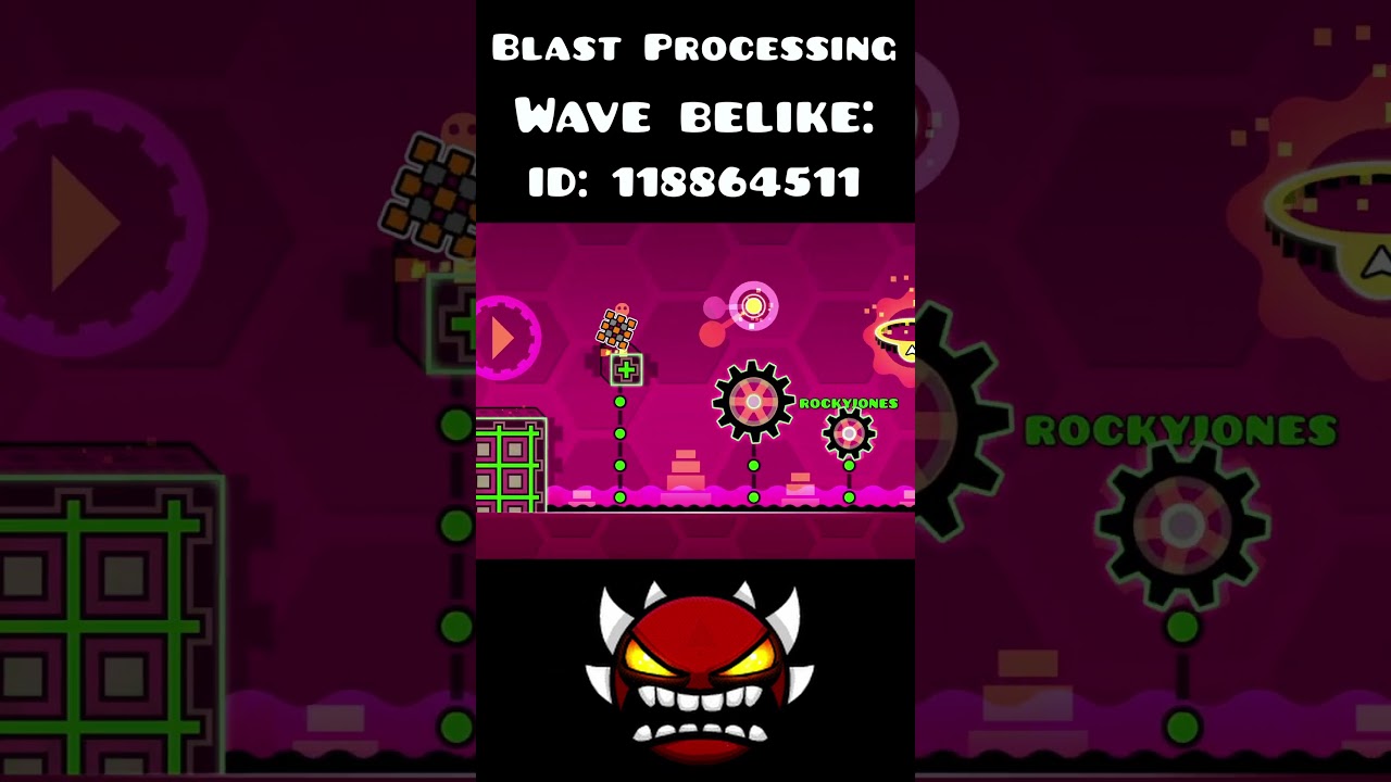 Blast Processing Wave Belike: | #geometrydash #gd #gaming #wow #trending