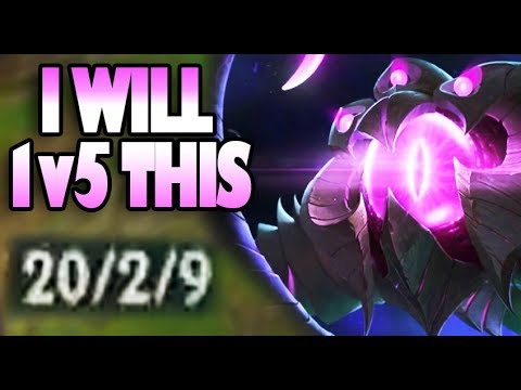 RANK 1 VEL'KOZ REFUSES TO GET COINFLIPPED, EVERY GAME IS WINNABLE - League of Legends