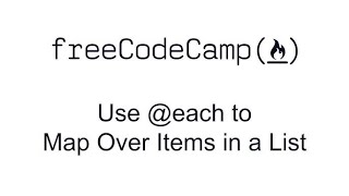Use @each to Map Over Items in a List