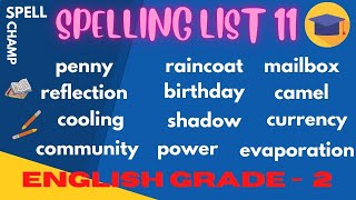English Grade 2 Spelling List 11