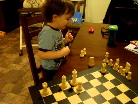 Griffin at 3 yrs 2 months playing chess