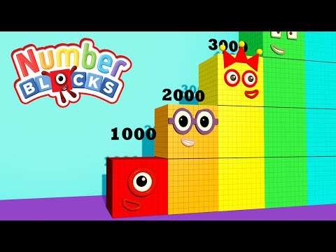 Numberblocks Step Squad 1000 to 5000 Standing Tall Numberblocks Number Pattern