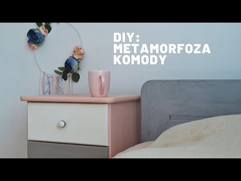 Farby kredowe: metamorfoza komody – dwukolorowa przecierka DIY