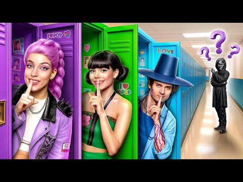 We Built 3 SECRET K-Pop Demon Hunters Rooms in One Color Challenge IRL!