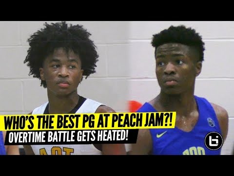 Sharife Cooper vs Zion Harmon CRAZY POINT GUARD BATTLE!! Overtime THRILLER At Nike Peach Jam!