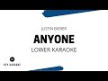 Anyone (Lower Key) Karaoke/Instrumental Justin Bieber