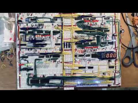 8-Bit Homemade Breadboard Computer Counting using Conditional Jump Instructions