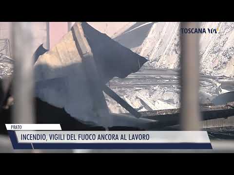 2022-09-14 PRATO - INCENDIO, VIGILI DEL FUOCO ANCORA AL LAVORO