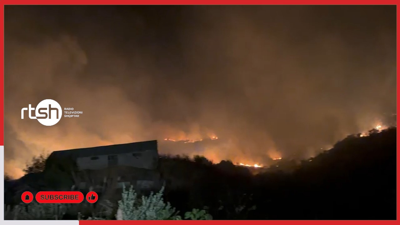Zjarr masiv në fshatin Kotë të Selenicës, flakët u afrohen banesave