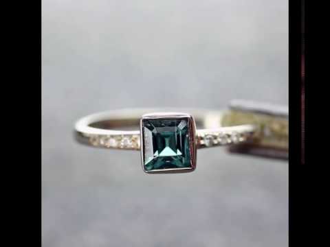 .85 Carat Indicolite Tourmaline Ring in White Gold