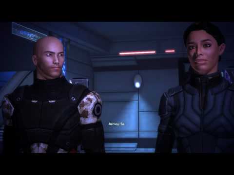 Mass Effect: Ashley and Kaidan admiring the citadel view (rare funny scene)
