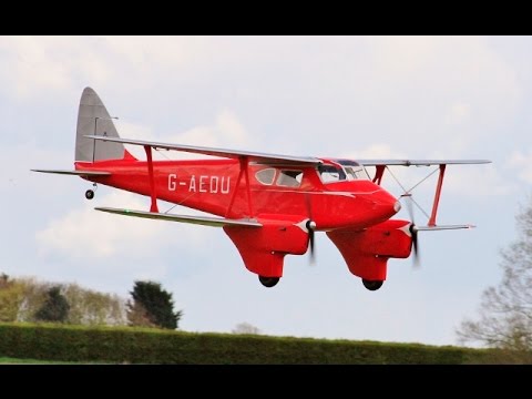 30% SCALE RC DH90 DRAGONFLY + 30% DH85 LEOPARD MOTH - STEVE & JOHN AT LMA EAST KIRKBY - 2016