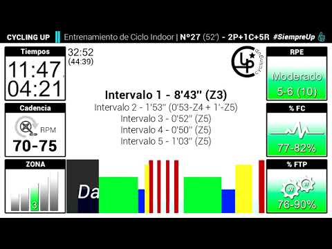 Entrenamiento Nº27 Cycling Up - 8 Intervalos Mixtos Ciclo Indoor by David Aguado