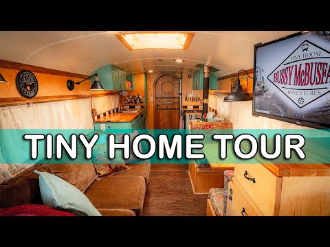Skoolie Tour: He Built Her Dream Tiny House on Wheels!