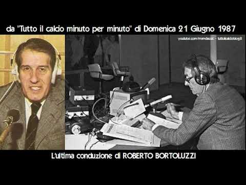 Roberto Bortoluzzi closes his last episode of "Tutto il calcio minuto per minuto" (June 21, 1987)