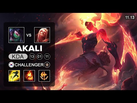 Akali Mid vs Vladimir - KR Challenger Patch 11.13