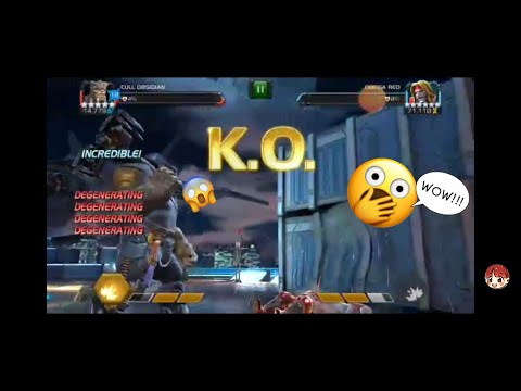 MCOC CULL OBSIDIAN VS OMEGA RED how to kill omega red in 30 seconds!