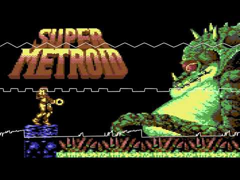 Super Metroid  - Brinstar Overgrown #8bit #c64 #SID cover Oscilloscope View - REAL HARDWARE