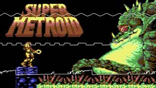 Super Metroid  - Brinstar Overgrown #8bit #c64 #SID cover Oscilloscope View - REAL HARDWARE