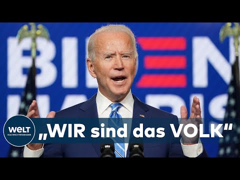 SEHR SIEGESSICHER: Wider dem Hass - Joe Biden ruft Amerikaner zur nationalen Versöhnung auf