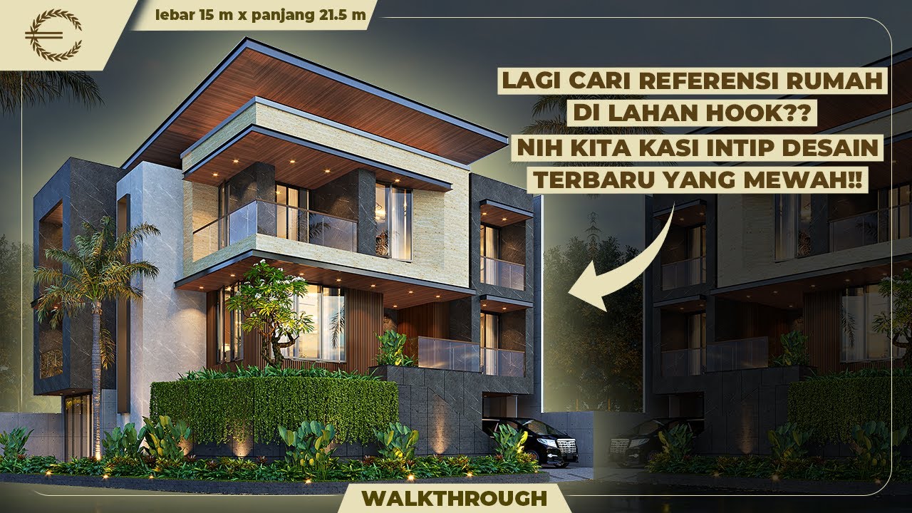 Video 3D Desain Rumah Modern 3 Lantai Bapak ALV 1318 - Tangerang