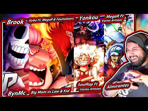 BROOK, BIG MOM VS LAW & KID, Yonkou y Almirantes Rap || Varios Artistas || Reaccion