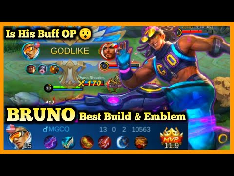 BUFFED BRUNO, BRUNO MOBILE LEGENDS, BRUNO BEST BUILD, BRUNO HYPER CARRY GAMEPLAY, 2020 MLBB BUFF