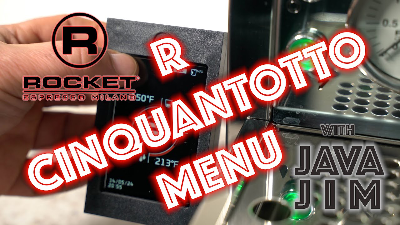 Rocket Espresso Machine: R Cinquantotto Menu Overview