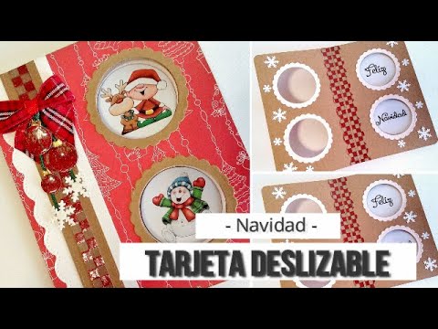 TARJETA DE NAVIDAD DESLIZABLE - TUTORIAL | LLUNA NOVA SCRAP