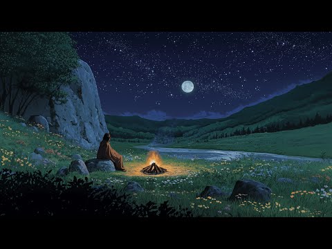 Medieval Campfire by the River🔥Immersive Ambience & Music for Relaxation