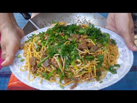 Two recipes - Pork Soup With Mixed Vegetables And Fried Yellow Noodle