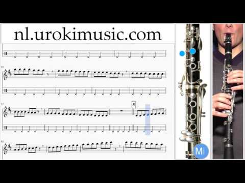 Klarinet Leren Spelen Sam Smith Stay With Me Klarinetles Deel#1 Studie Klasse Muzieknoten