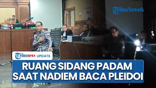 Tiba-tiba Gelap! Momen Ruang Sidang Padam saat Nadiem Bacakan Pleidoi, Pendukung Soraki Pengadilan