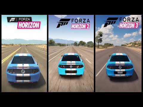 Forza Horizon Vs Horizon 2 Vs Horizon 3 | Graphics & Sound Comparison Side by Side