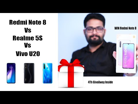 4th GiveAway🔥Win Redmi Note 8 | Redmi Note 8 Vs Realme 5S Vs Vivo U20 Comparison | TechiSpace