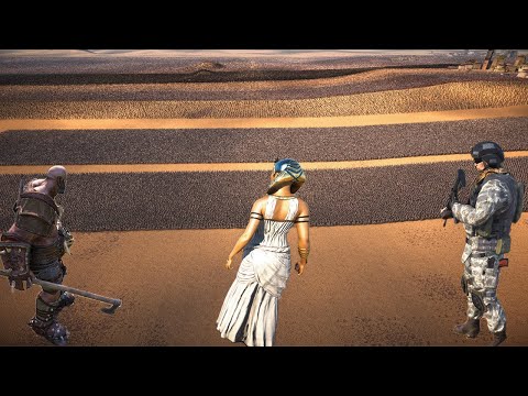Battle between 2 Million Orcs Vs Egyptian queen's and modern soldiers | UEBS 2