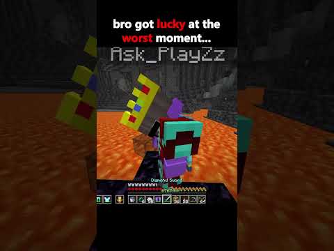 Bro got lucky at the worst moment #minecraft