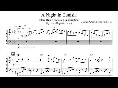 A Night in Tunisia - Eldar Djangirov's solo transcription