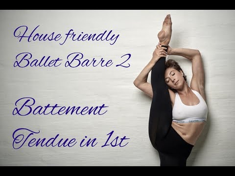 House Friendly Ballet Barre 2. BATTEMENT TENDUE in 1st position