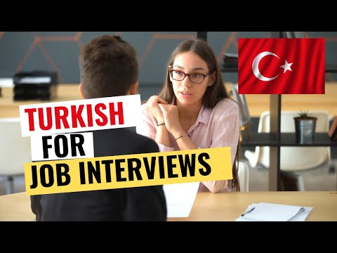 Turkish for Job Interviews | اللغة التركية في مقابلات العمل | conversation with English translation