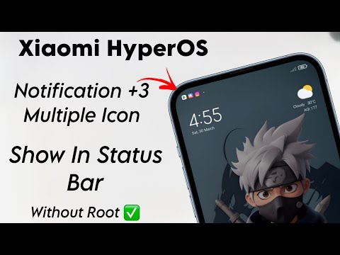 Fix Xiaomi HyperOS Status Bar Notification Style - Show Multiple App Notification Icon  Without Root