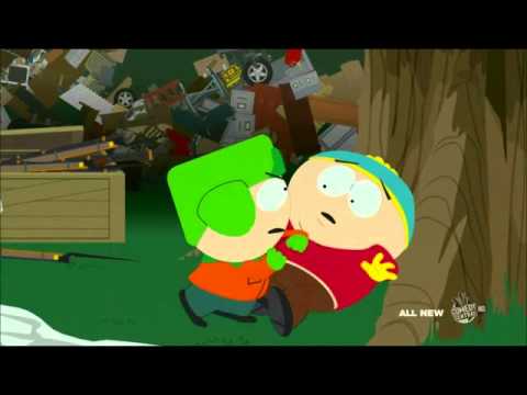Kyle attacks Cartman (Jersey shore episode)