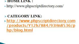 Download the video "PHP Blog Scripts – PHP script directory"
