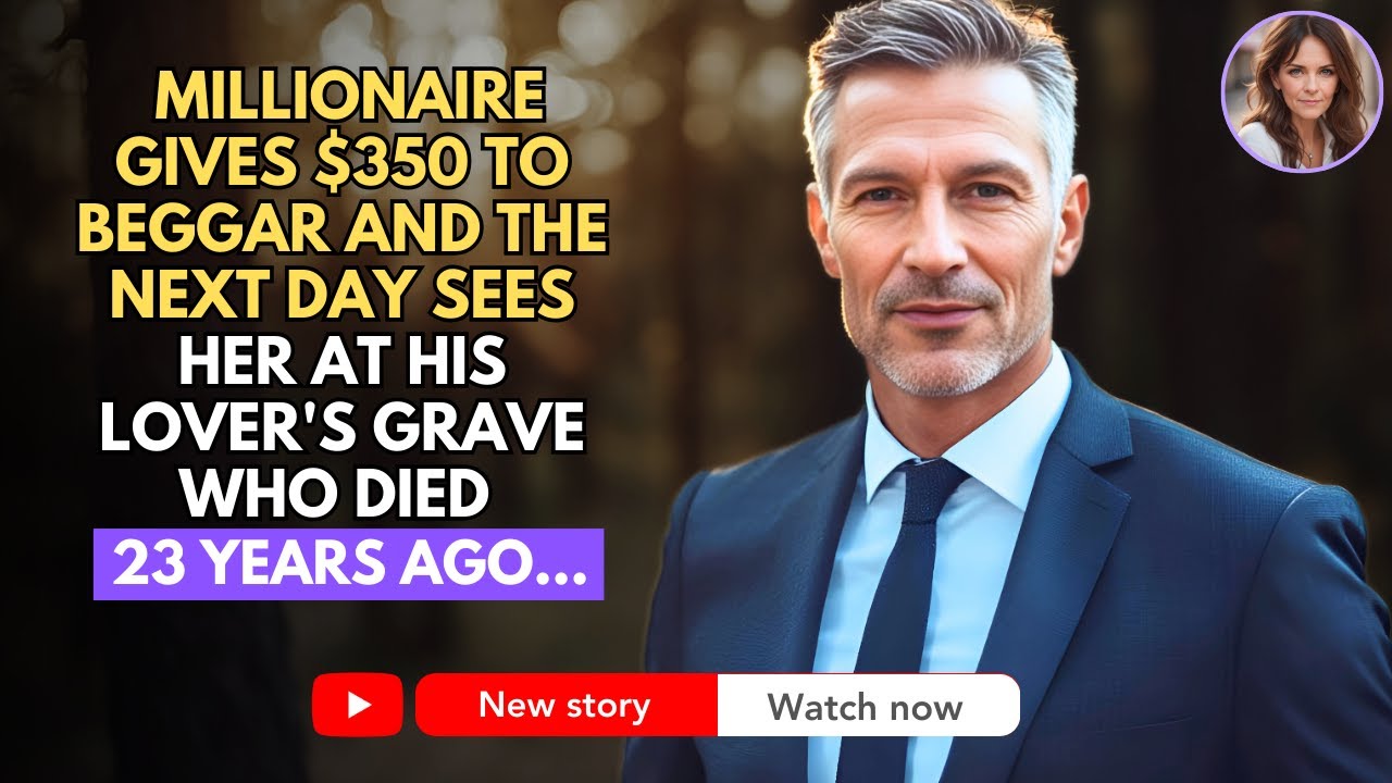 Millionaire Gives $350 To a Beggar. The Next Day Sees Her At His Lover's Grave Who Died 23 Years Ago