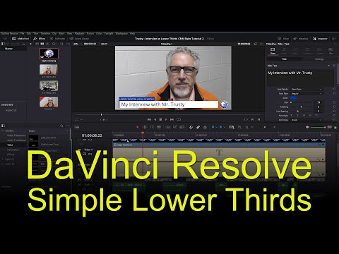 DaVinci Resolve Simple Lower Thirds
