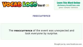 Video thumbnail for reoccurrence