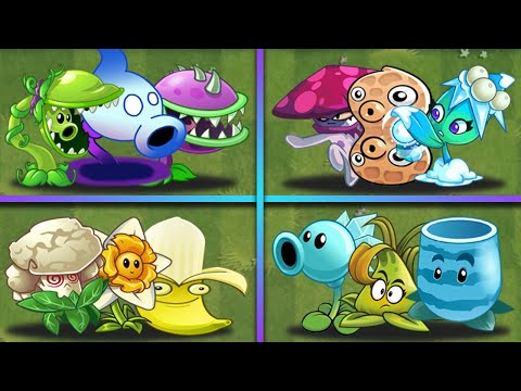 4 Team Random Plants Battles - Who Will Win? - PvZ 2 Team Plants vs Team Plants