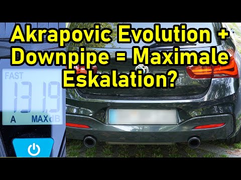 BMW M140i - Akrapovic Evolution und Downpipe - Soundcheck und db Messung am B58