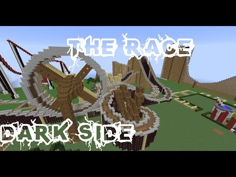 Minecraft Roller Coaster - The Race (Dark Side) Minecraft Map